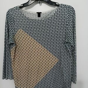 J. Crew Geometric Pattern Long sleeve Shirt